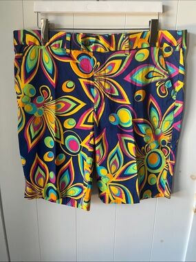 Loudmouth Navy Multicolor Floral-Print Bermuda Shorts